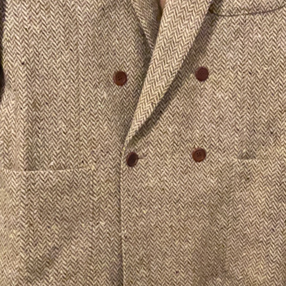 Vintage Gucci Blazer/Jacket wool tweed with leather trim - Picture 2 of 13